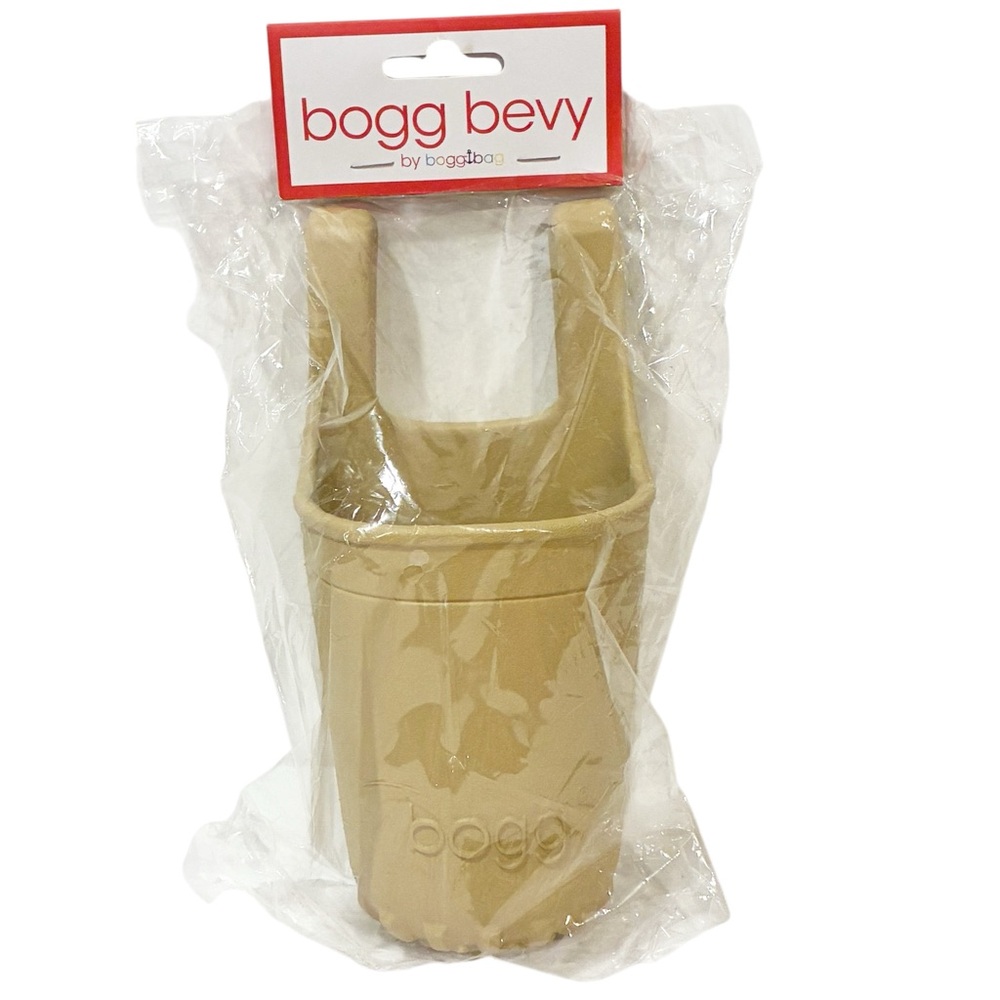 Bogg Bag Bevy Beige Cupholder & Beyond Rubber Water Proof With Hooks NEW